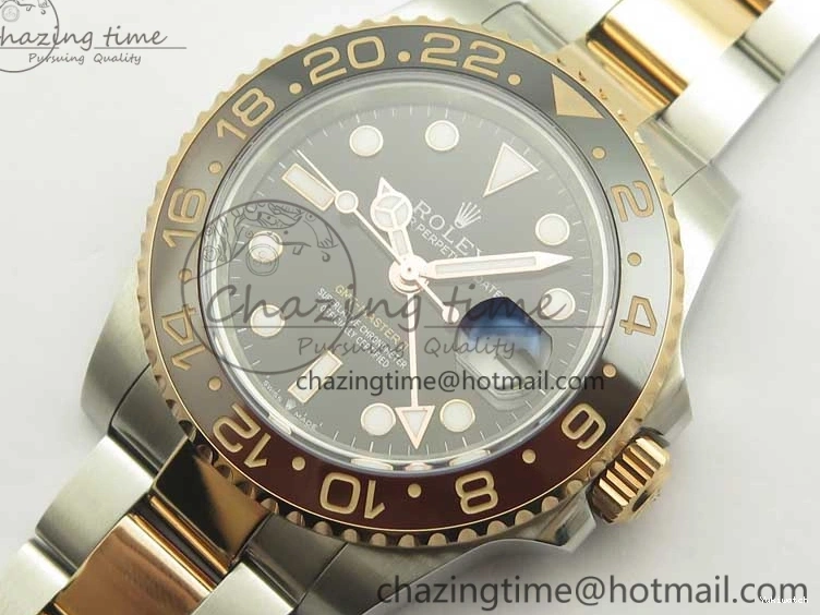 SS SS RG II Edition Black RG Black Bezel Best Dial GMF 126711CHNR 904L on GMT-Master Ceramic 904L Brown A2836 Bracelet 0510